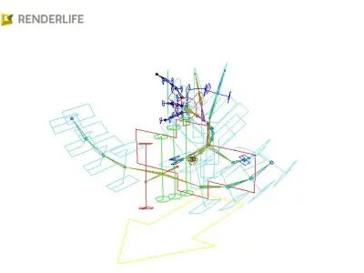 Angel Shark with animation 3D model