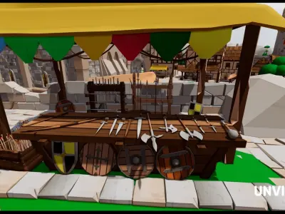 SwordSmith Kitbashing Low-poly 3D model