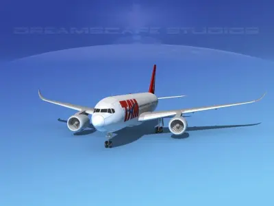 Airbus A350-800 TAM 3D model