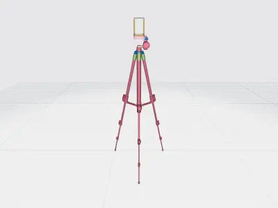 3D Tripod Low-poly 3D model