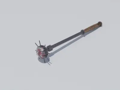 bludgeon mace medieval blunt weapon weapon Low-poly 3D model