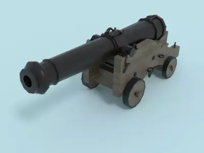 Colubrina Cannon 32lb Low-poly 3D model