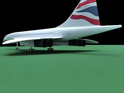 Concorde British Airways 3D model