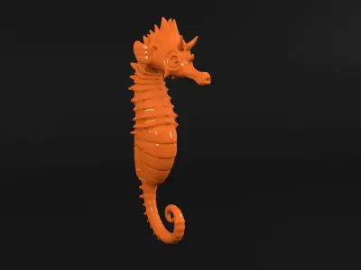Sea Horse Low-poly 3D model