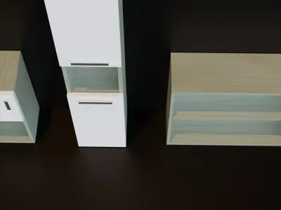 Bathroom furniture 01 Free low-poly 3D model