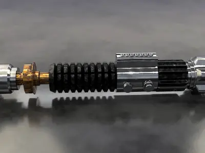 Obi-wan Kenobi Lightsaber 3d Model Low-poly 3D model