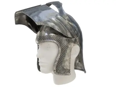 Armor Barbuta Helmet Low-poly 3D model