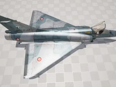 Rigged Dassault Mirage Fighter 3D model