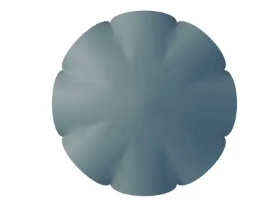 Arch tent octagonal 3D model