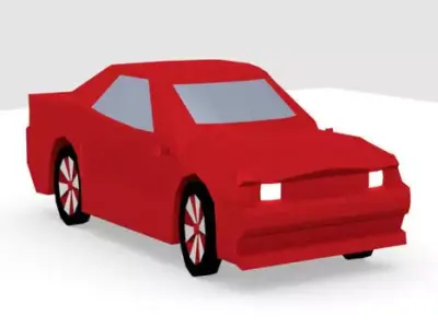 Muscle Car For Gaming Free low-poly 3D model