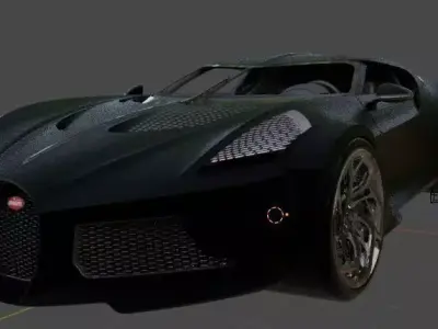Bugatti La Voiture Noire Free low-poly 3D model