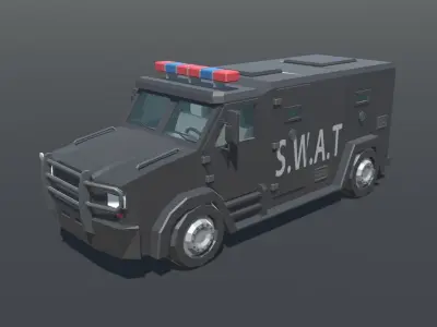 Police Vehicle Pack Low-poly 3D model