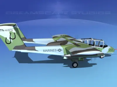 Rockwell OV-10 Bronco USMC 3 3D model