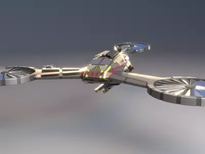 Black Scorpion warship 3D model