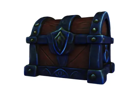 Stylized Treasure Chest Free low-poly 3D model purchase
