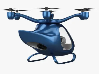 Electric Aircraft Concept Whisper 3D model