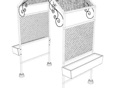 Pergola Simple Free 3D model