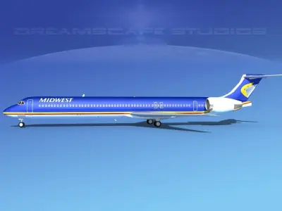 McDonnell Douglas MD-90 Midwest 3D model