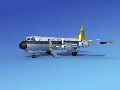 Lockheed L-188 Electra HP Trans-Australia 3D model