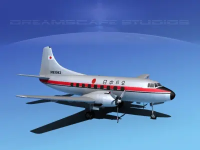 Martin 202 Japan Airlines 3D model