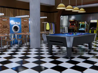 billiard room 3D model