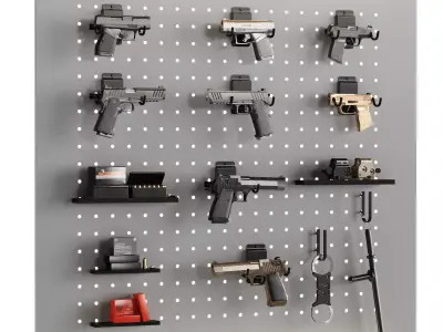 Store Show Case 13 Gun Store 4 Low-poly 3D model