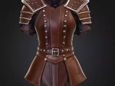 Leather Sentinel Armor Free low-poly 3D model