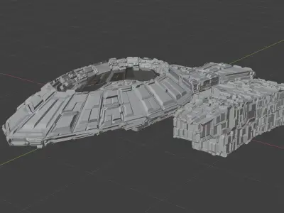 A Battle Spaceplane or Spaceship Spoon 3D model