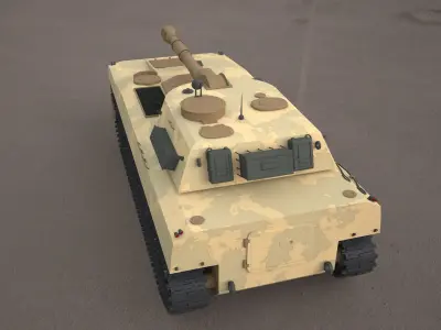 2s1 gvozdika 122mm 3d model 3D model