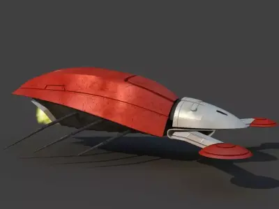 Futuristic Jet Vehicle 3D model