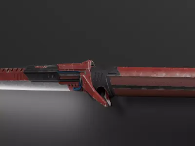 Sci-fi sword - Starforge Edge Low-poly 3D model