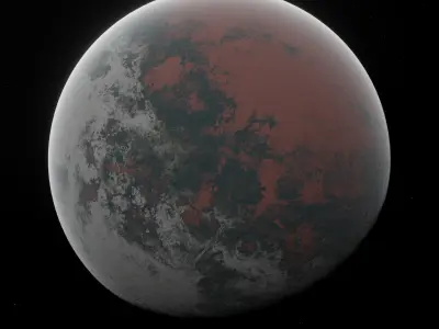 Planet Space Ready to game Low-poly 3D model 4