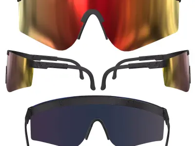 Sports Polarized Sunglasses Pit Viper Sunglasses Uv Sunglass 3D model