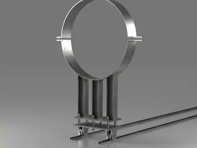 Oil And Gas Heat Exchanger Saddle Engineering Design 3D model