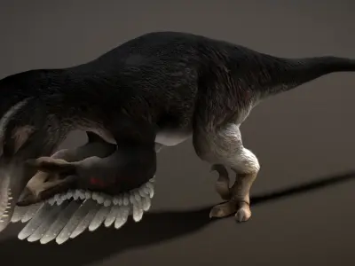 Utahraptor Low-poly 3D model