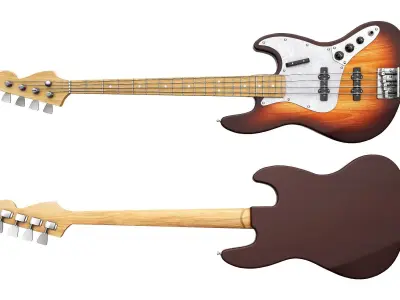 Bass Guitar Part 1 Low-poly 3D model