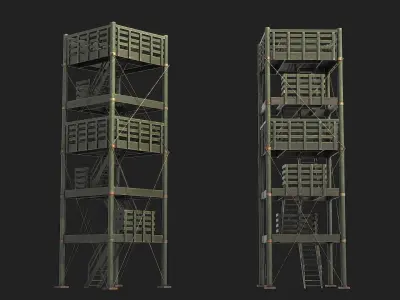 Watchtowers v5 Low-poly 3D model