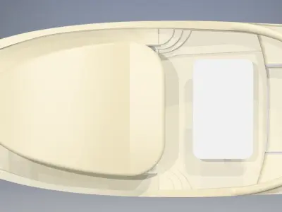 500cm campin fishing boat real scale reade for constraction 3D model