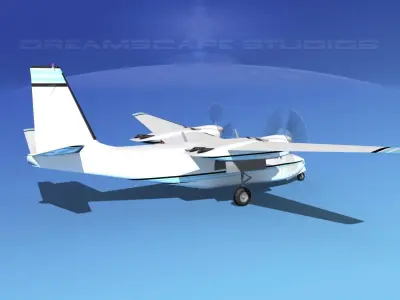 Aero Commander 500 V08 3D model