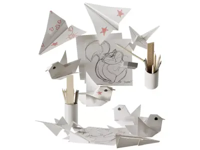Origami childrens creativity 3D model