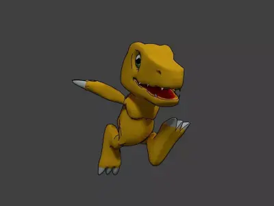 Agumon 3d rigged Low-poly 3D model