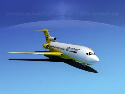 Boeing 727-100 Northeast 3D model