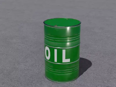 Barrel 3D model oil can Low-poly 3D model