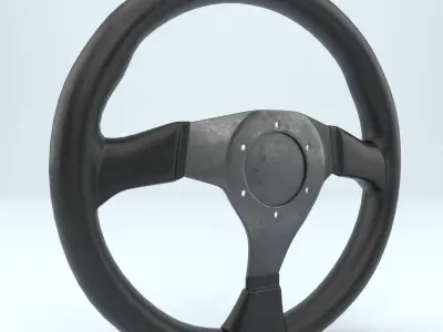Steering Wheel Sparco R383 Black 3D model