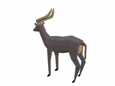 Antelope Low-poly 3D model
