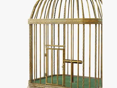 Birdcage Neoclassical Low-poly 3D model