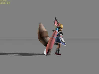 Nana Clockwork Maid Low-poly 3D model