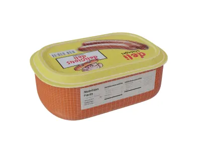 Deli Sausages Low-poly 3D model