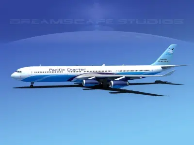 Airbus A340-600 Pacific Charter 3D model
