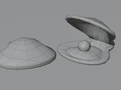 Shell Pearl - Hand Painted Free 3D model